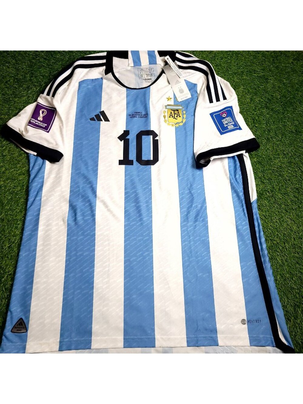 Messi Argentina 2022 WORLD CUP FINAL PLAYER ISSUE Soccer Jersey BNWT XL